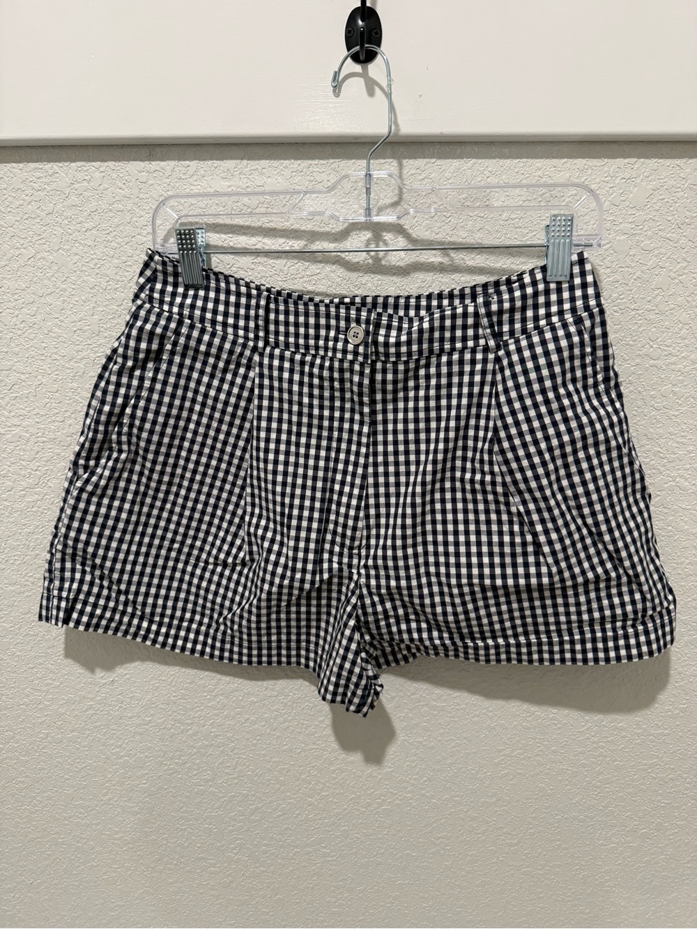 Michael Kors Black & White Gingham Bermuda Shorts